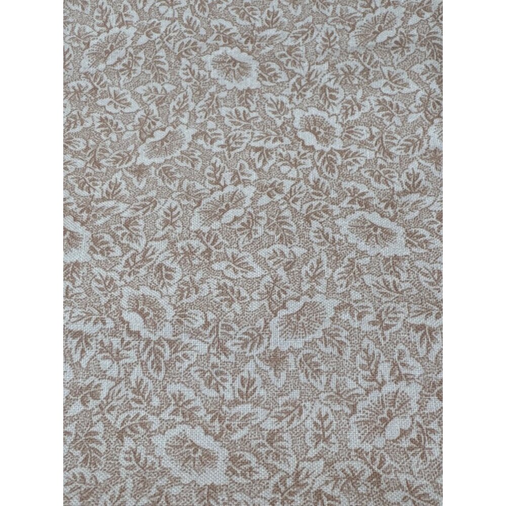 Floral Beige & Cream Fabric 15" X 37" Cotton Sewing & Crafting Material
